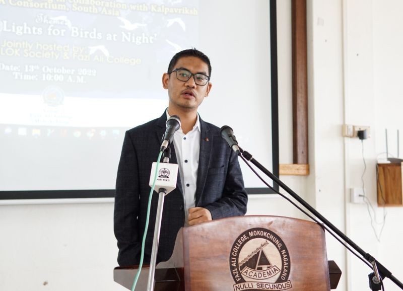 Sentilong Ozukum, SDO (C) speaking during the International Wildlife Week & World Migratory Bird Day on October 13.